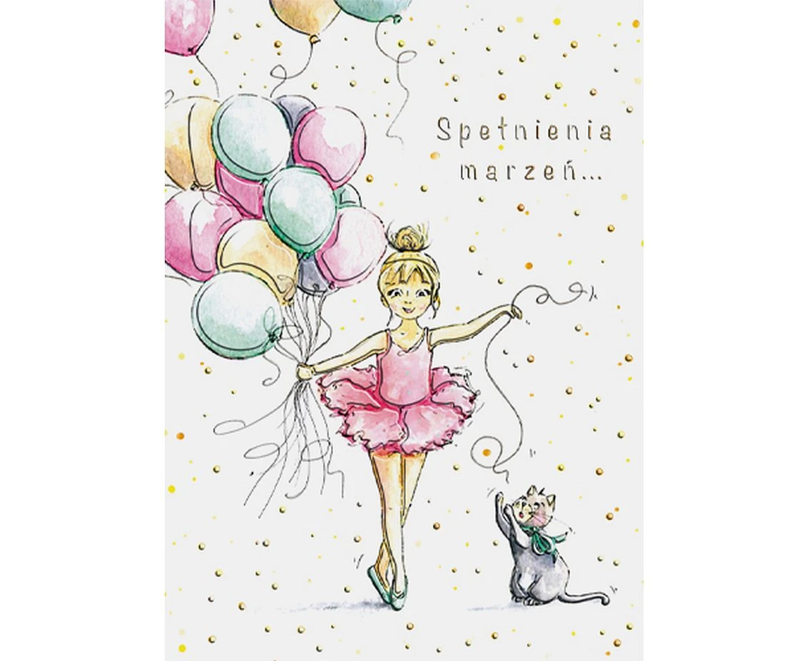 Greeting card B6 BALLERINA, 1 pc.
